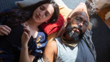 couple smoking weed