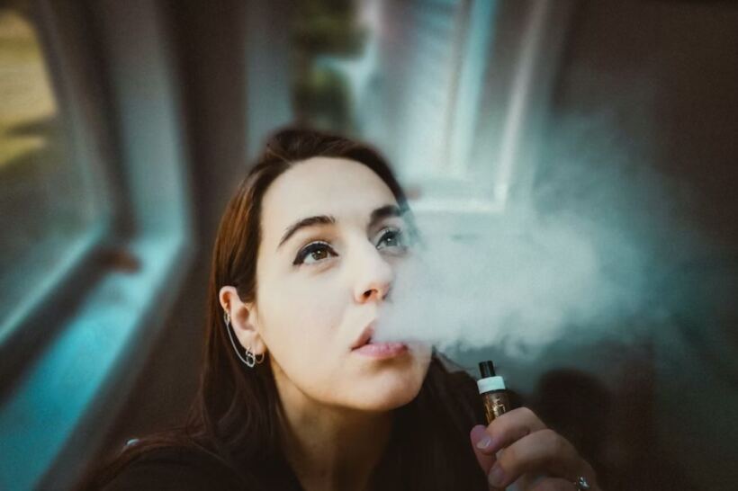 woman vaping